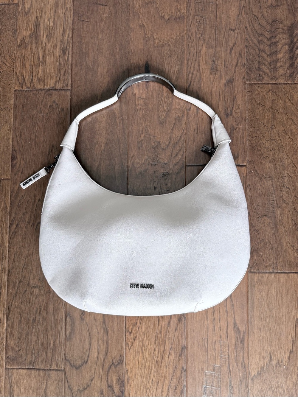 Steve Madden White Shoulder Hobo Bag